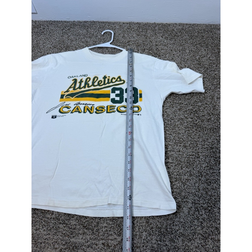 Vintage 1988 Jose Canseco Oakland A's Nutmeg Mills T Shirt Single Stitch Large - Picture 8 of 8